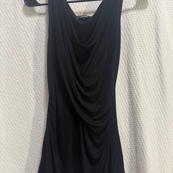 Express black top draped cowl neck size Large - Picture 2 of 4